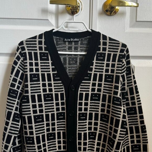 Acne Studios Jacquard Cardigan - Black - Size XS - Picture 3 of 3